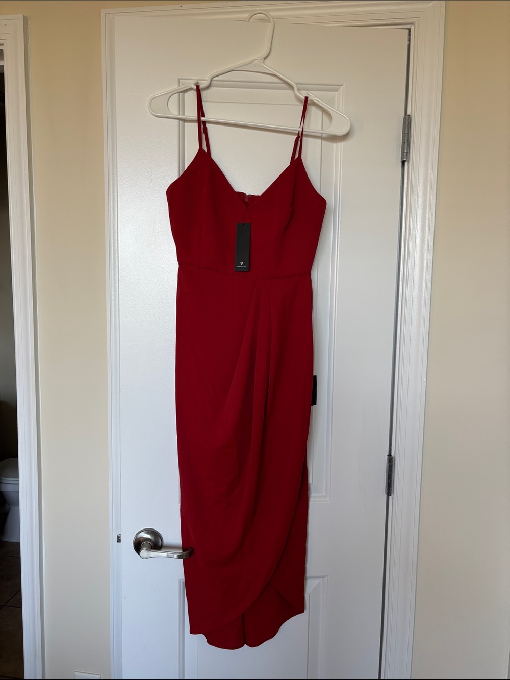 NWT Lulus Red Midi Formal Dress